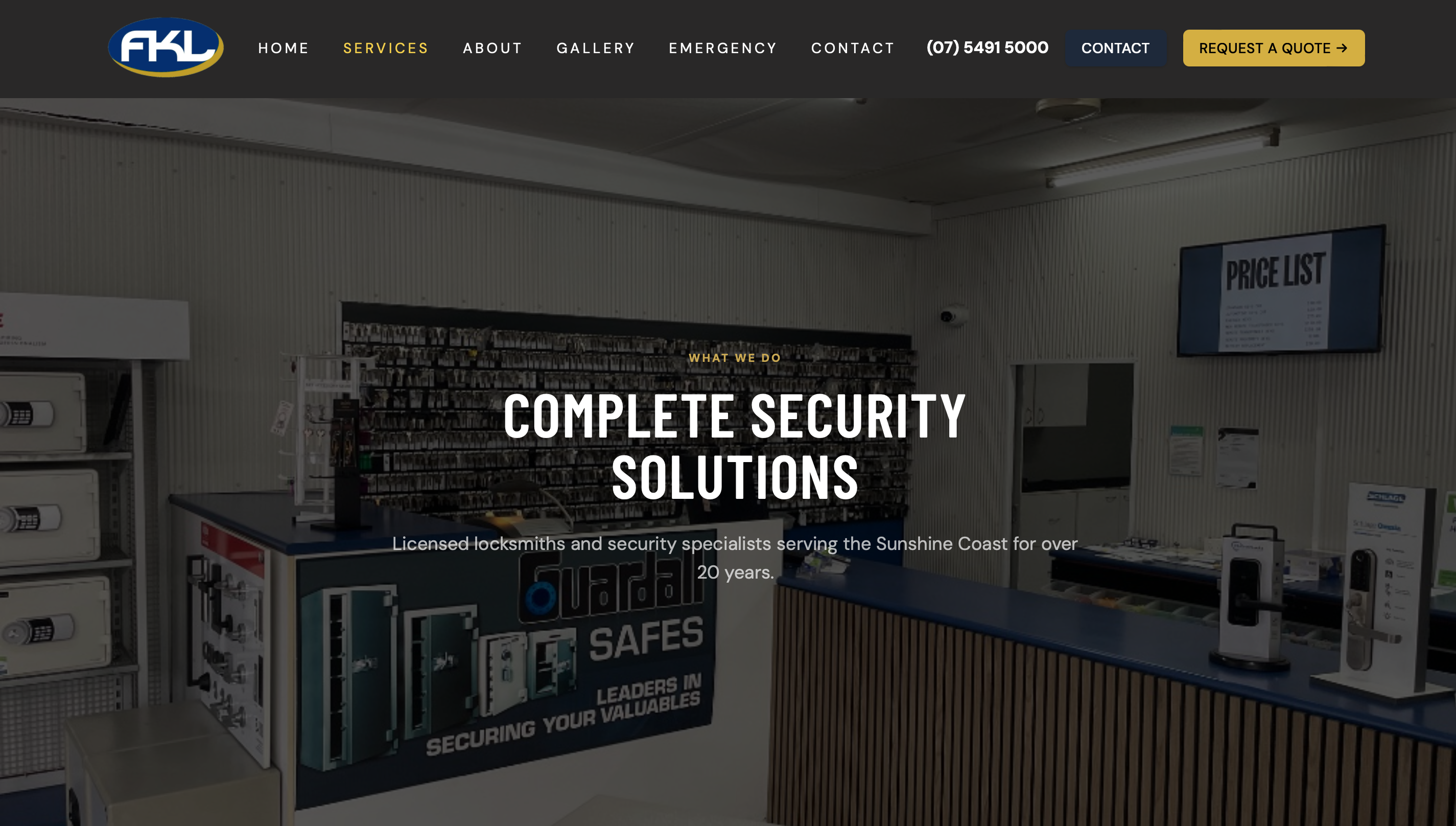 FKL — Services page