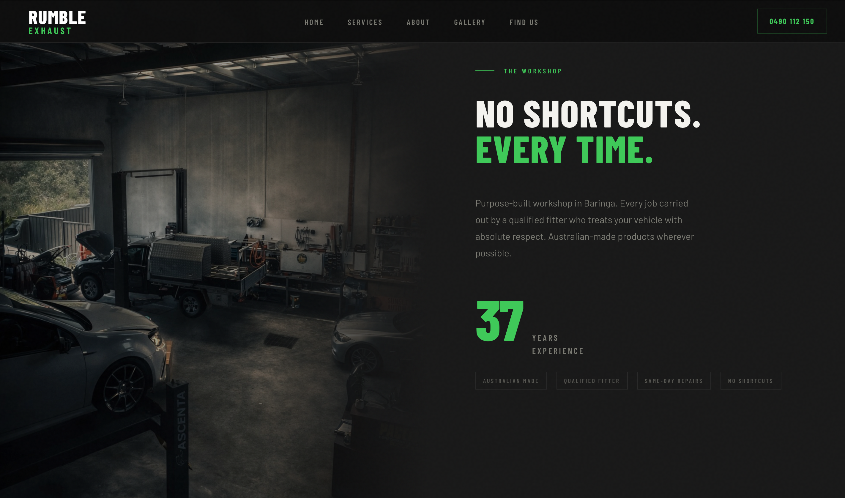 Rumble — Homepage preview